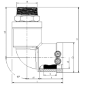 Electrically boiled elbow with brass thread FRIATEC 32 x 1"" outside, PN16