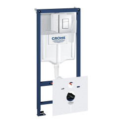 Pre-walled toilet frame GROHE Rapid SL 6 in 1 with chrome key