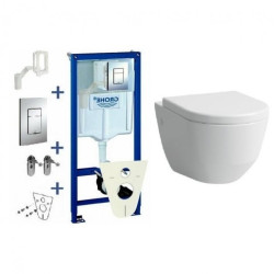Seina sisse paigaldatav WC-raam GROHE Rapid SL 5 in 1 + rippuv WC kaanega Laufen Pro Uus