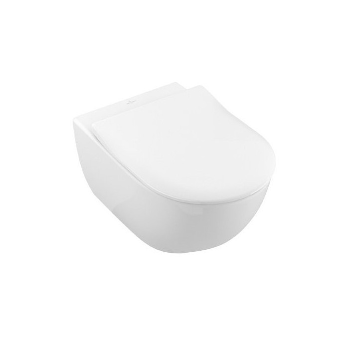 Piekaramā tualete VILLEROY & BOCH Subway 2.0 Direct Flush WC ar SlimSeat vāku, White Alpin, 5614R201