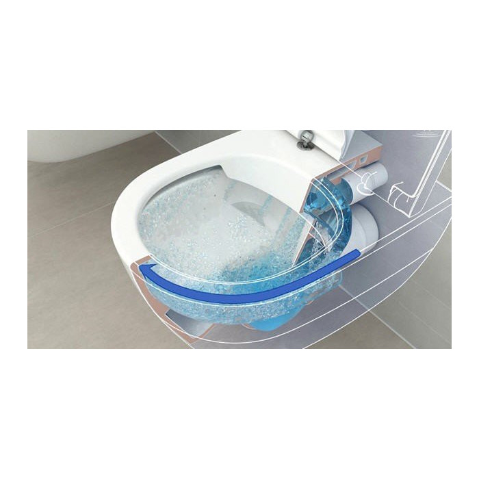 Suspended toilet VILLEROY & BOCH Subway 2.0 Direct Flush WC with SlimSeat cover, White Alpin, 5614R201