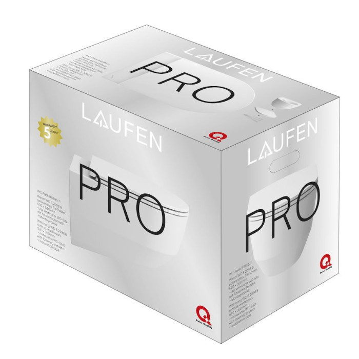 Подвесной унитаз LAUFEN Pro Rimless с крышкой SLIM Slowclose