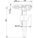 Schoninio pajungimo WC pripildymo mechanizmas ALCA PLAST, sriegis 1/2''