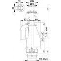 Dvigubo vandens nuleidimo WC mechanizmas ALCA PLAST