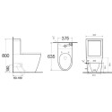Встраиваемый блок SAPHO Paco Rimless с медленно опускающейся крышкой SLIM