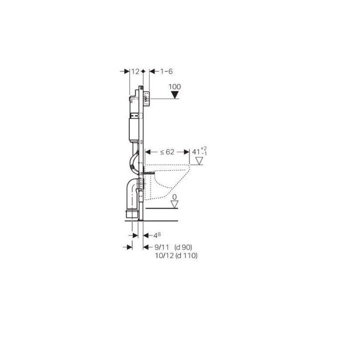 Пристенная рама для унитаза GROHE Rapid SL 5 в 1 + подвесной унитаз CERSANIT City Oval