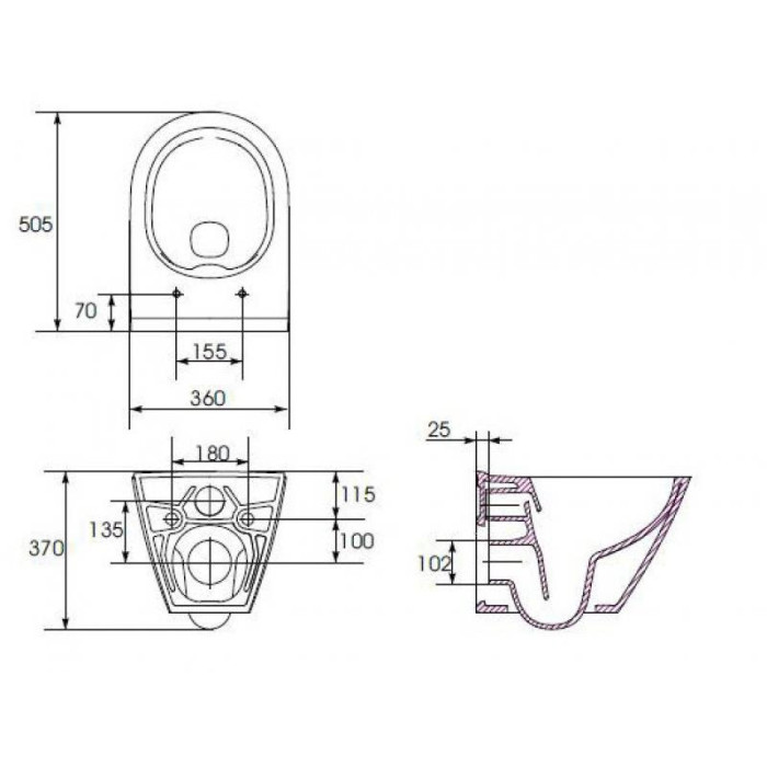 Pre-wall toilet frame GROHE Rapid SL 5 in 1 + suspended toilet CERSANIT City Oval