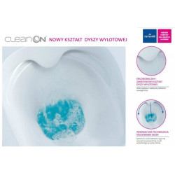 Hanging WC Cassanit City Oval with Rimless technology and a thin slow-moving lid