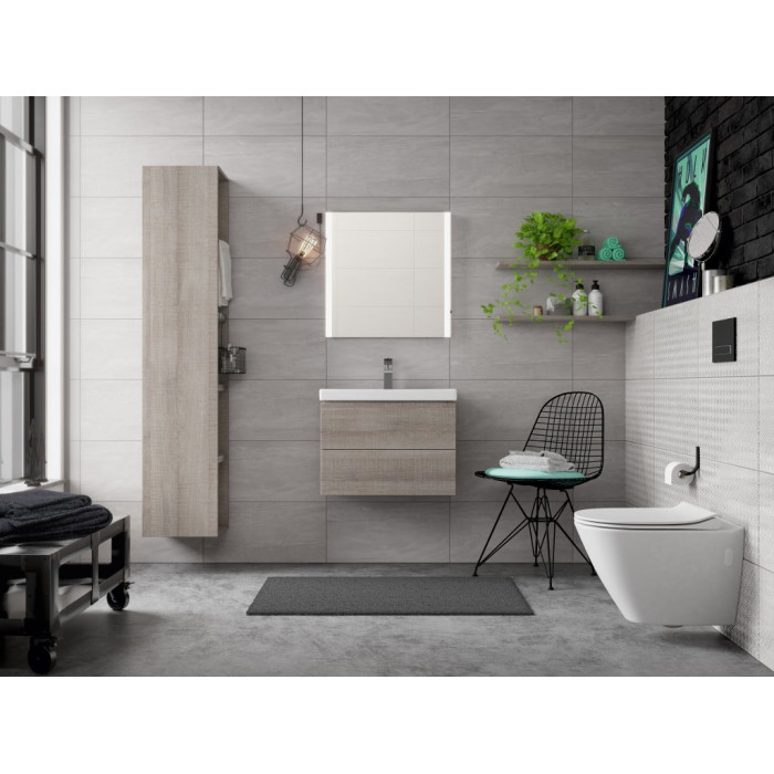 Hanging WC Cassanit City Oval with Rimless technology and a thin slow-moving lid