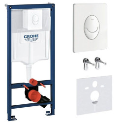 Pre-wall toilet frame GROHE Rapid SL 4 in 1 + suspended toilet VILLEROY & BOCH O.Novo with soft-close cover
