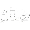 Built-in toilet KOLO Style Rimless with classic slow-descending lid (From the exhibition)