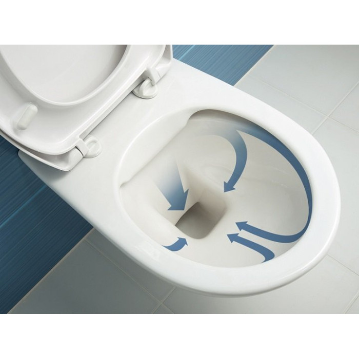 Hygienic flushing of the suspended toilet Gustavsberg from the pre-wall frame TECE 4 in 1 set