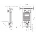 Pre-wall bidet frame ALCA PLAST 1200 mm