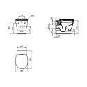 Suspended toilet with slow close cover IDEAL STANDARD Connect