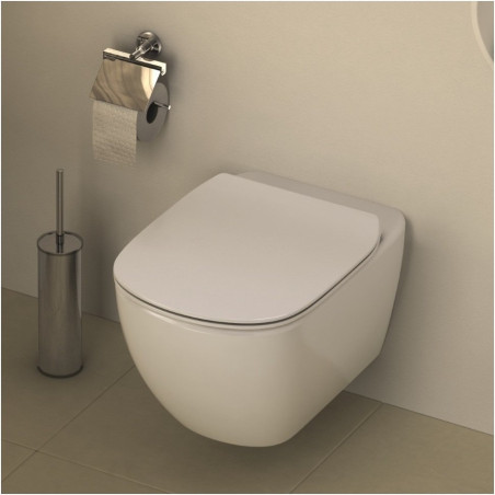 Подвесной блок с тонкой тихоходной крышкой IDEAL STANDARD Tesi с технологией AquaBlade