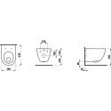 Pre-wall toilet frame GROHE Rapid SL 5 in 1 + suspended toilet with Slim cover Laufen Pro New