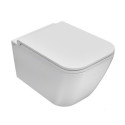 Hanging WC GLOBO pot with Rimless technology and thin slow-moving lid