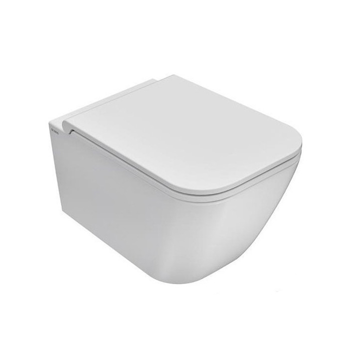 Rippuv WC GLOBO pott Rimless tehnoloogia ja õhukese aeglaselt liikuva kaanega