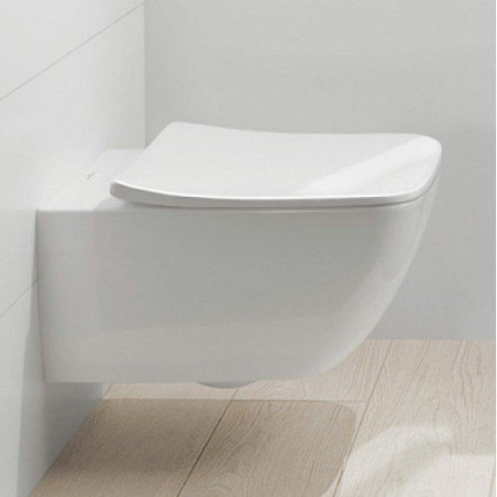Piekāršana WC Pot VILLEROY & BOCH Venticello DirectFlush ar plānu (plānu) lēni kustīgu vāku