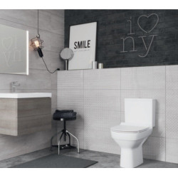 Sisseehitatud WC CERSANIT City Clean On aeglaselt laskuva SLIM kattega