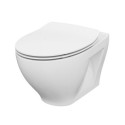 Piekaramais WC Pot CERSANIT Moduo ar Rimless tehnoloģiju un plānu lēnu vāku