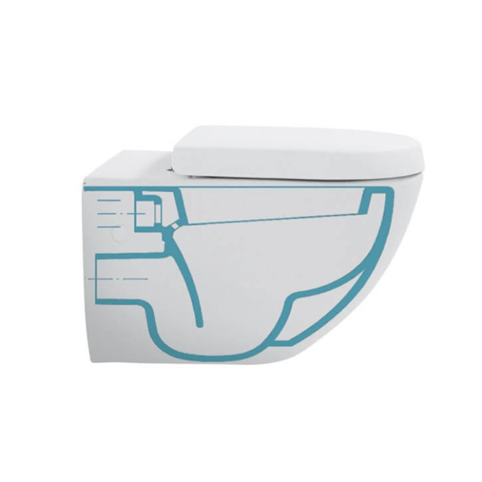 Sisseehitatud WC VILLEROY & BOCH Subway 2.0 otseloputus pehme suletava kaanega