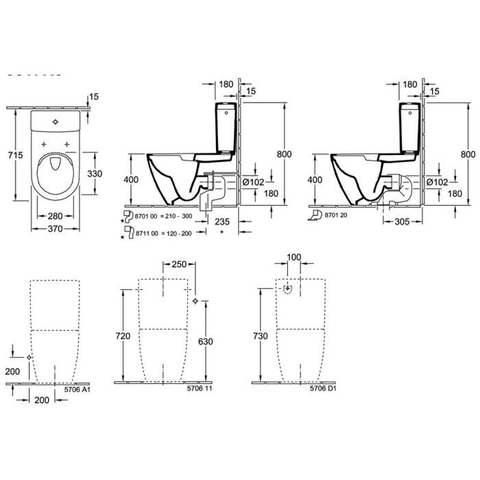 Iebūvēta tualete VILLEROY & BOCH Subway 2.0 Direct Flush ar Soft Close vāku