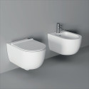 Piekaramā tualete ALICE CERAMICA Unica Rimless 50 x 35 cm ar Slim Slow aizvēršanas vāku
