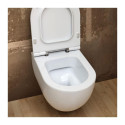 Pakabinamas unitazas ALICE CERAMICA Unica Rimless 50 x 35 cm su Slim Slow close dangčiu