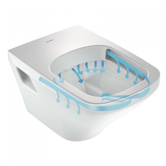 Piekaramā tualete DURAVIT DuraStyle Rimless ar lēni kustīgu vāku
