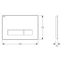 Flush plate MEPAorbit 240 x 170 mm, stainless steel