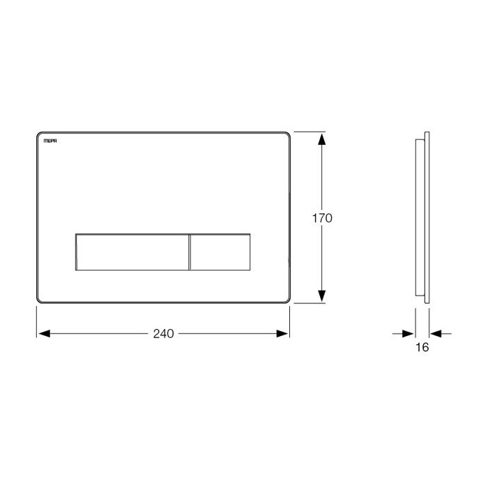 Skalošanas plāksne MEPAorbit 240 x 170 mm, nerūsējošais tērauds