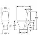 Pastatomas unitazas GUSTAVSBERG Nautic 1510 C+ Hygienic Flush su soft close dangčiu