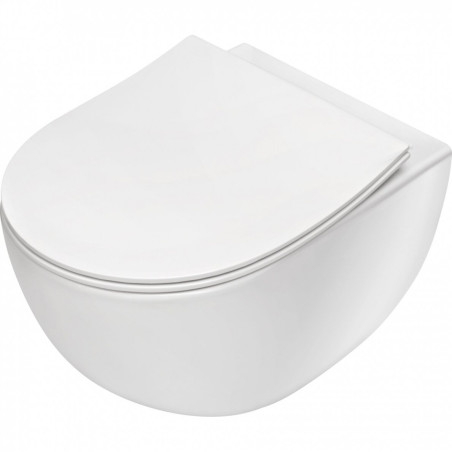 Peatatud WC DEANTE Peonia Rimless Slim Slow suletava kaanega