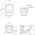 Pakabinamas WC puodas RAVAK Classic RimOff su dangčiu Classic soft close
