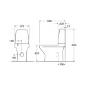 Built-in unit GUSTAVSBERG Estetic, with C+ coating and slow-moving lid, GB1183002R1231G