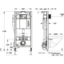 Tualetes poda priekšsienas rāmis MEPA nextVIT Air-WC, ar ventilatoru (4 pret 1)