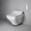 Pakabinamas unitazas su bidė function DURAVIT WC DuraStyle Rimless SensoWash, Durafix, su Slim SC dangčiu, white