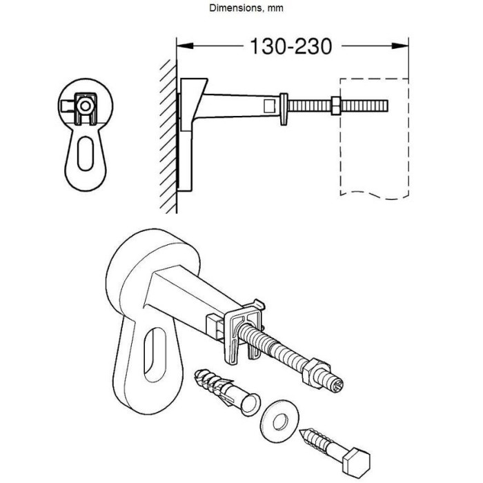 Potinkinis WC rėmas GROHE Rapid SLX (su galimybe prijungti išmanųjį klozetą), (2 in 1) 39596000 + 3855800M
