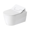 Peatatud seade bideefunktsiooniga DURAVIT WC ME by Starck Rimless SensoWash, Durafix, Slim SC kaanega, valge