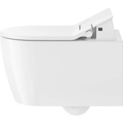 Peatatud seade bideefunktsiooniga DURAVIT WC ME by Starck Rimless SensoWash, Durafix, Slim SC kaanega, valge