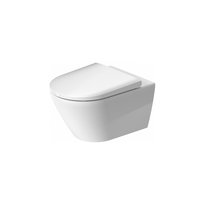 Rippuv WC DURAVIT D-Neo Rimless pehme tihenduskattega