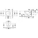 Rippuv WC DURAVIT D-Neo Rimless pehme tihenduskattega