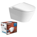 Piekaramā tualete DURAVIT D-Neo Rimless ar mīkstu tuvu vāku