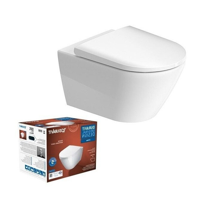 Piekaramā tualete DURAVIT D-Neo Rimless ar mīkstu tuvu vāku