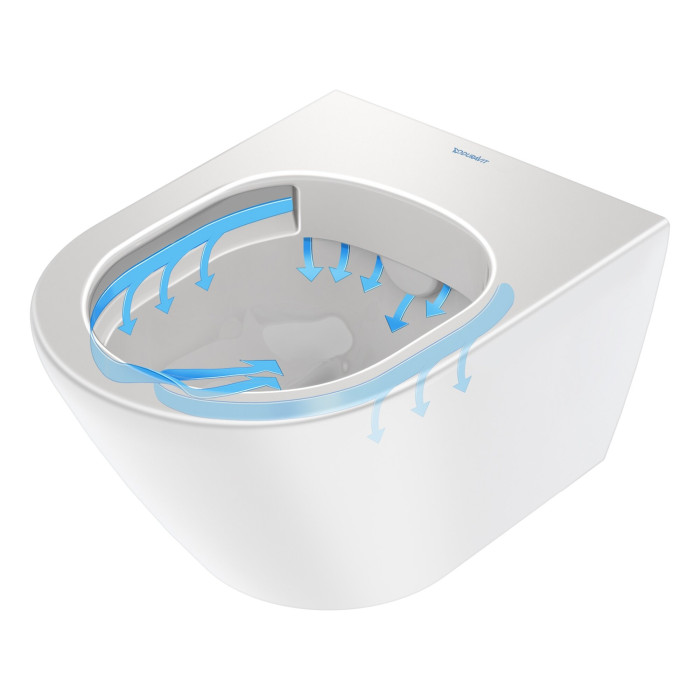 Pakabinamas unitazas DURAVIT D-Neo Rimless su Soft close dangčiu