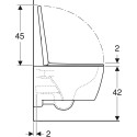 Suspended unit GEBERIT iCon Rimless seat from sky QR/SC, white