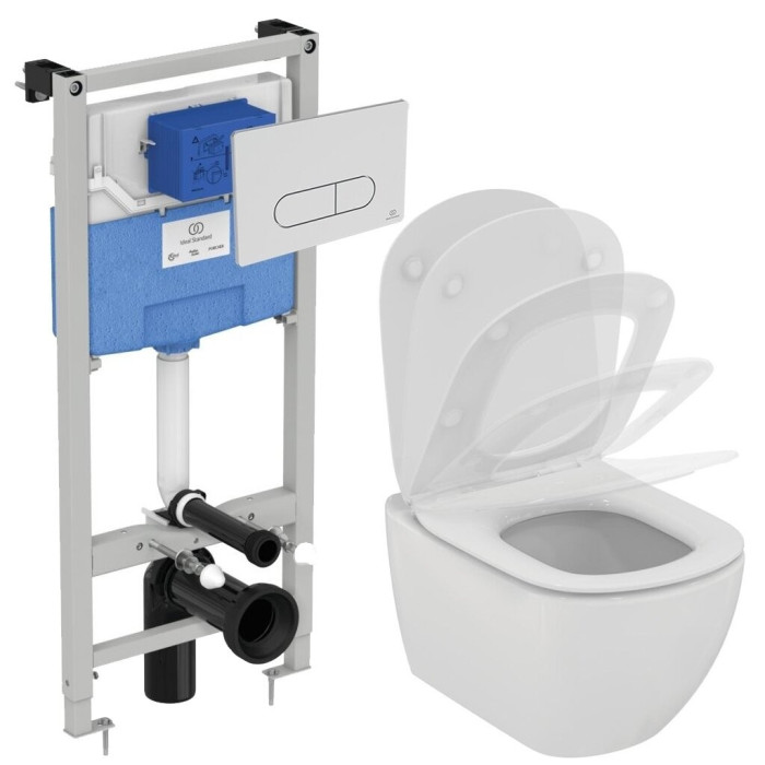 Potinkinis WC rinkiniai IDEAL STANDARD (6 in 1), chromuotas mygtukas