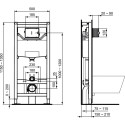 Подсеть комплектов унитазов IDEAL STANDARD (6 в 1), черная кнопка