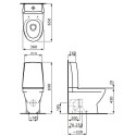 Built-in unit LAUFEN Pro Nordic with LCC coating Rimless from SLIM slow-descending sky